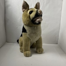 Vintage A A Plush Toy German Shepherd Puppy Dog Soft N' Cuddly w Collar 15