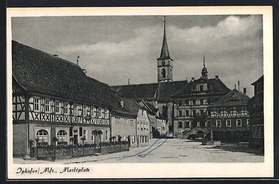 Ansichtskarte Iphofen /Mfr., Blick auf den Marktplatz 