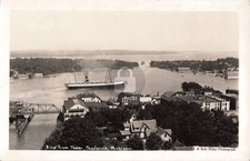 Bird's-Eye View fr Tower Charlevoix MI Michigan RPPC Photo Postcard COPY