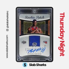 2004 UPPER DECK EXQUISITE COLLECTION #58 BERNARD ROBINSON PATCH AUTO ROOKIE /225