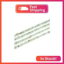 Adabele 15 Inch Natural Green Prehnite Gemstone 4mm Small Faceted Round Beads