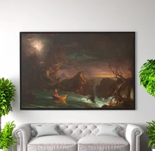 Thomas Cole The Voyage of Life Manhood Canvas/Poster Wall Art