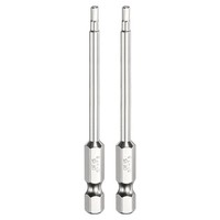 "2Stk H2.5 Sechskant-Bit 2.5Mm Flach 1/4\" Schaft 75Mm Magnet Chrom Kraftantrieb"