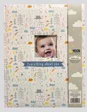 Moon and Stars Baby Memory Book First 5 Years Woodland Animal Keepsake Album NEW