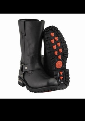 Milwaukee Leather Men's 9 US Square Toe Motorcycle Harness Boot, Black