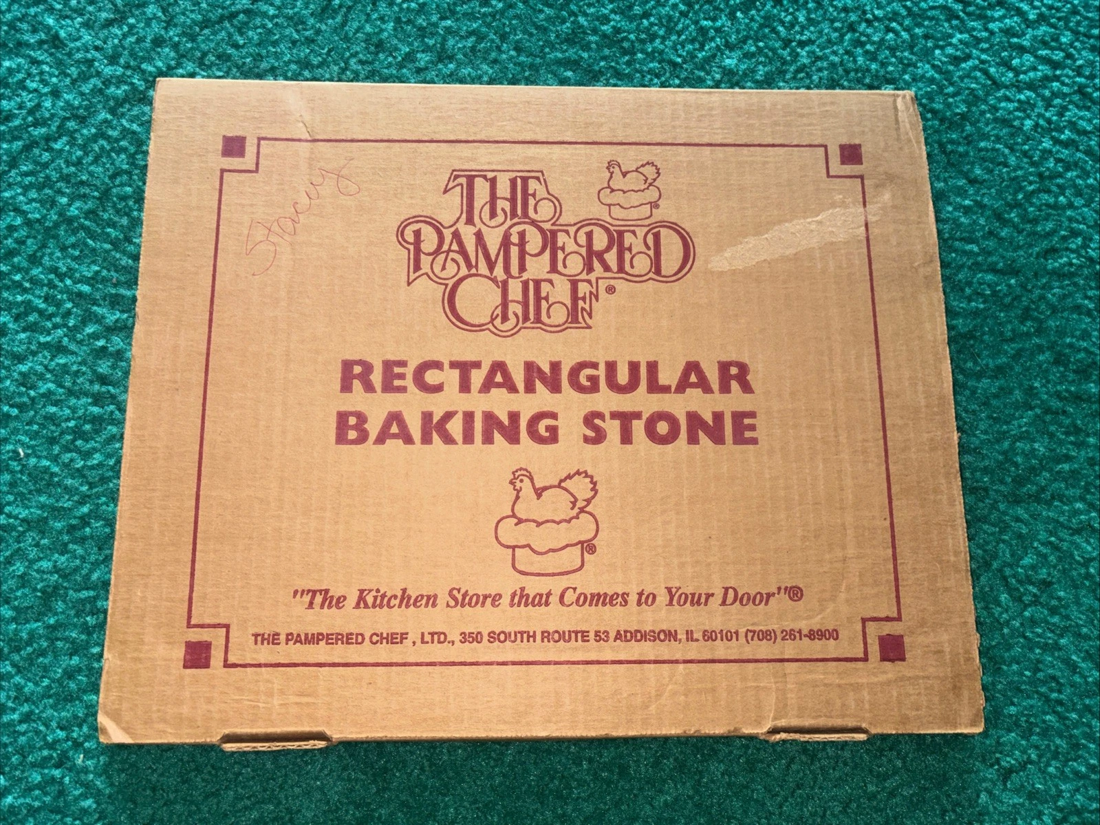 Pampered Chef 12" X 15" Rectangular Baking Stone Bread Pizza Cookie Sheet Tray