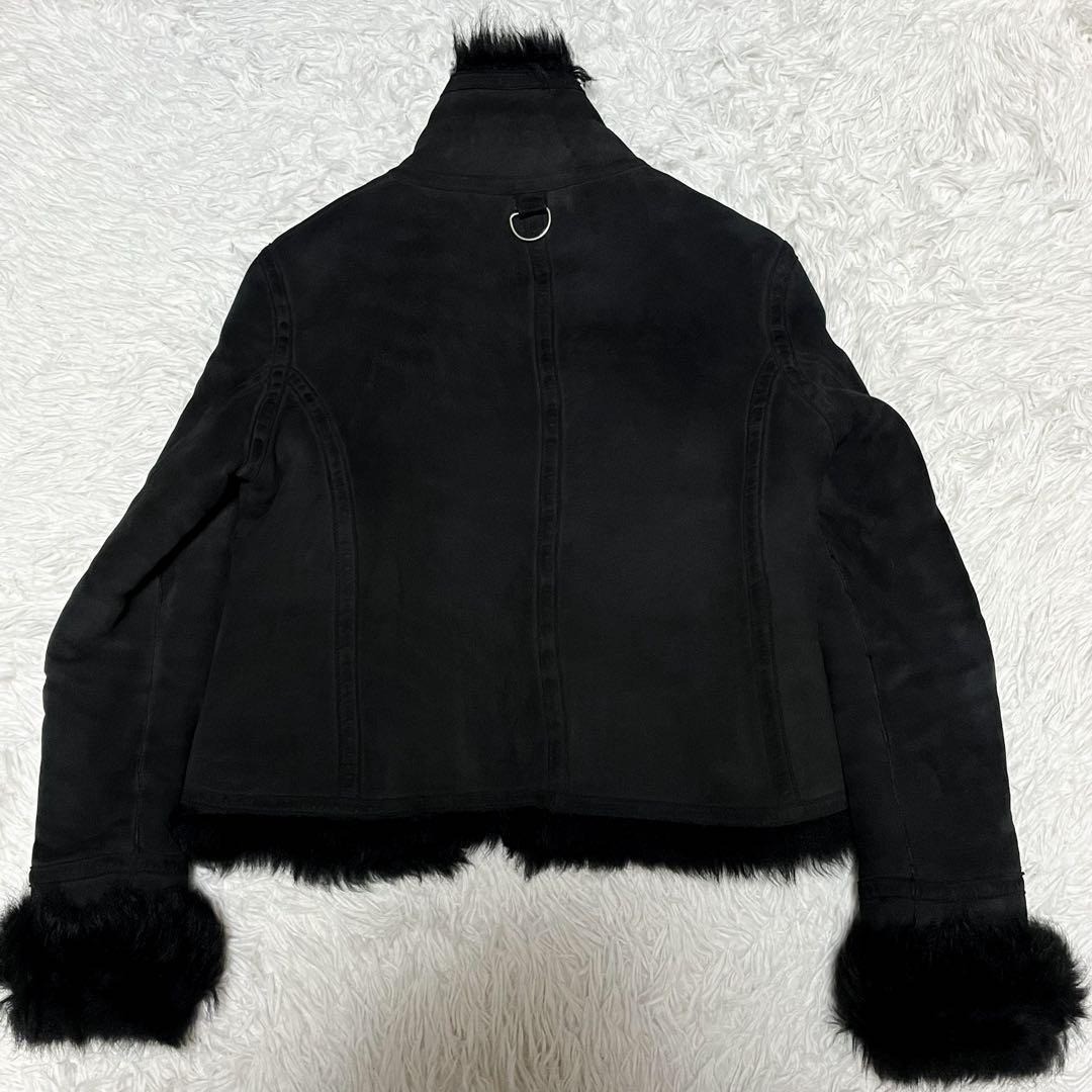 BURBERRY London Shearling Fur Leather Jacket Size 10 Rare Authentic Used image 7