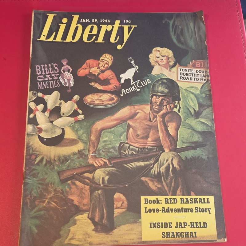 Liberty Magazine Jan 29 1944 WWII Inside Jap-Held Shanghai Red Raskall Complete
