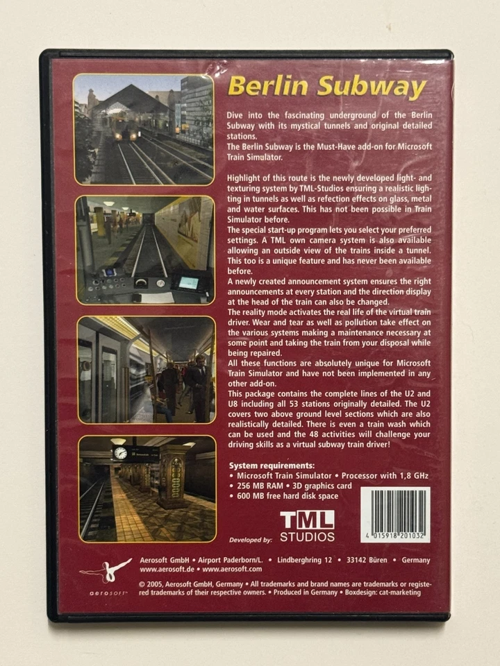 Berlin Subway / Berlin S-Bahn - Microsoft Train Simulator Add-On - PC CD-Rom - Image 2 of 4
