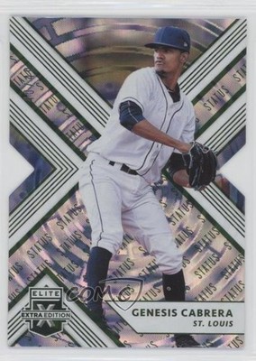 2018 Panini Elite Extra Edition Status Emerald Die-Cut 40/49 Genesis Cabrera 0c6