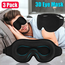 Eye Mask 3D Travel Sleep Rest Padded Shade Cover Sleeping Blindfold 3-Pack USA