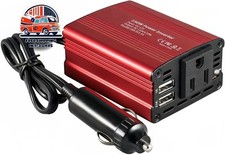 150W Inversor De Corriente Para Coche 12V DC a 110V AC US NUEVO