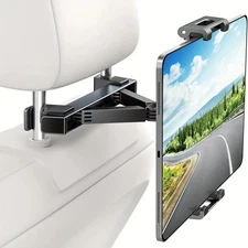 360° Rotating Car Phone & Tablet Holder for Rear Seat Headrest Mount