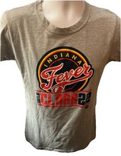 Indiana Fever - Caitlin Clark  T-Shirt Grey - WNBA Size Large New with tags