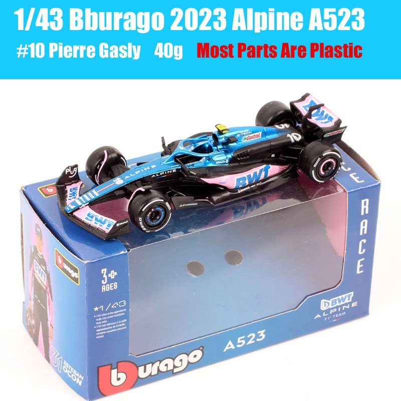 Bburago Alpine A523 #10 Gasly Formula One F1 Championship (2023) 1