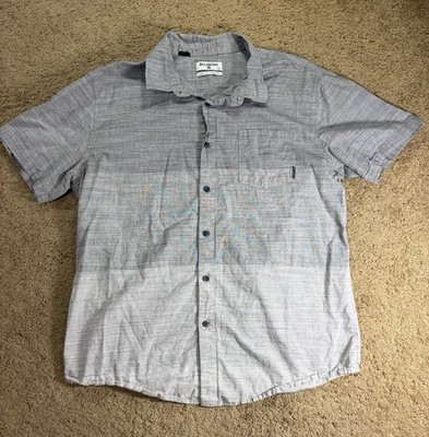 Billabong Faderade Casual Button Down Shirt Men Large Short Sleeve Pocket Golf