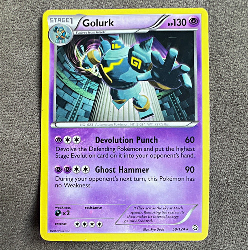 POKÉMON TCG Golurk 59/124 Dragons Exalted Regular Rare 2012 English HP 130