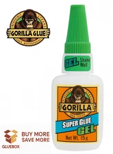 Gorilla Super Glue Gel No Run Fast-Setting Impact Tough Formula 15g