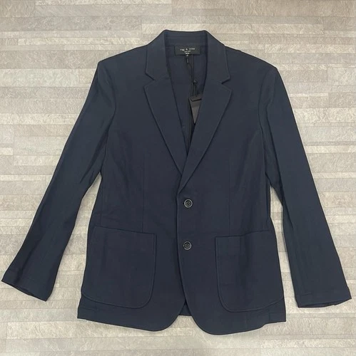 NWT Rag & Bone $498 Butler Patch Pocket Blazer In Navy Size: Medium image 2