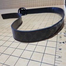 Authentic Gucci GG Supreme Belt Black Size 80 / 32 Made in Italy