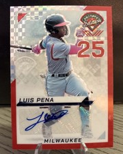 2025 Panini Prospect Edition Luis Pena Red Power Rookie Auto Card 12/99. rookie card picture