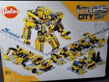 Vatos 1 To 25 CITY Project Mecha Building Brick Kids Toy 573 Pieces Sealed