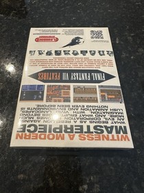 Final Fantasy 7 VII , CIB Sealed , NES , Perfect Condition