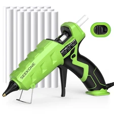 SEEKONE Full Size Hot Glue Gun, 60/100W Dual Power Large Glue Gun with 20 Pcs...
