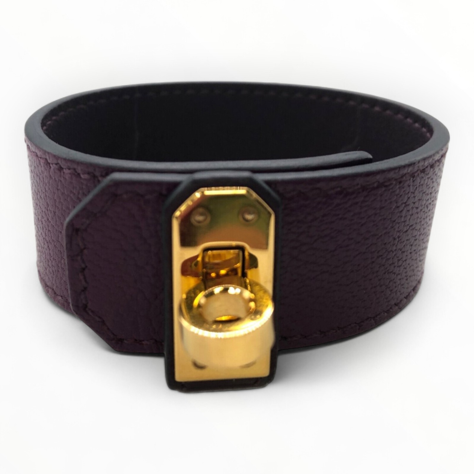 HERMES Kelly Bracelet Purple Authentic Chain 5860