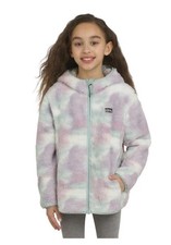 Eddie Bauer Youth Kid's High Pile Plush Hooded Full Zip Jacket ,Blue, Large14-16