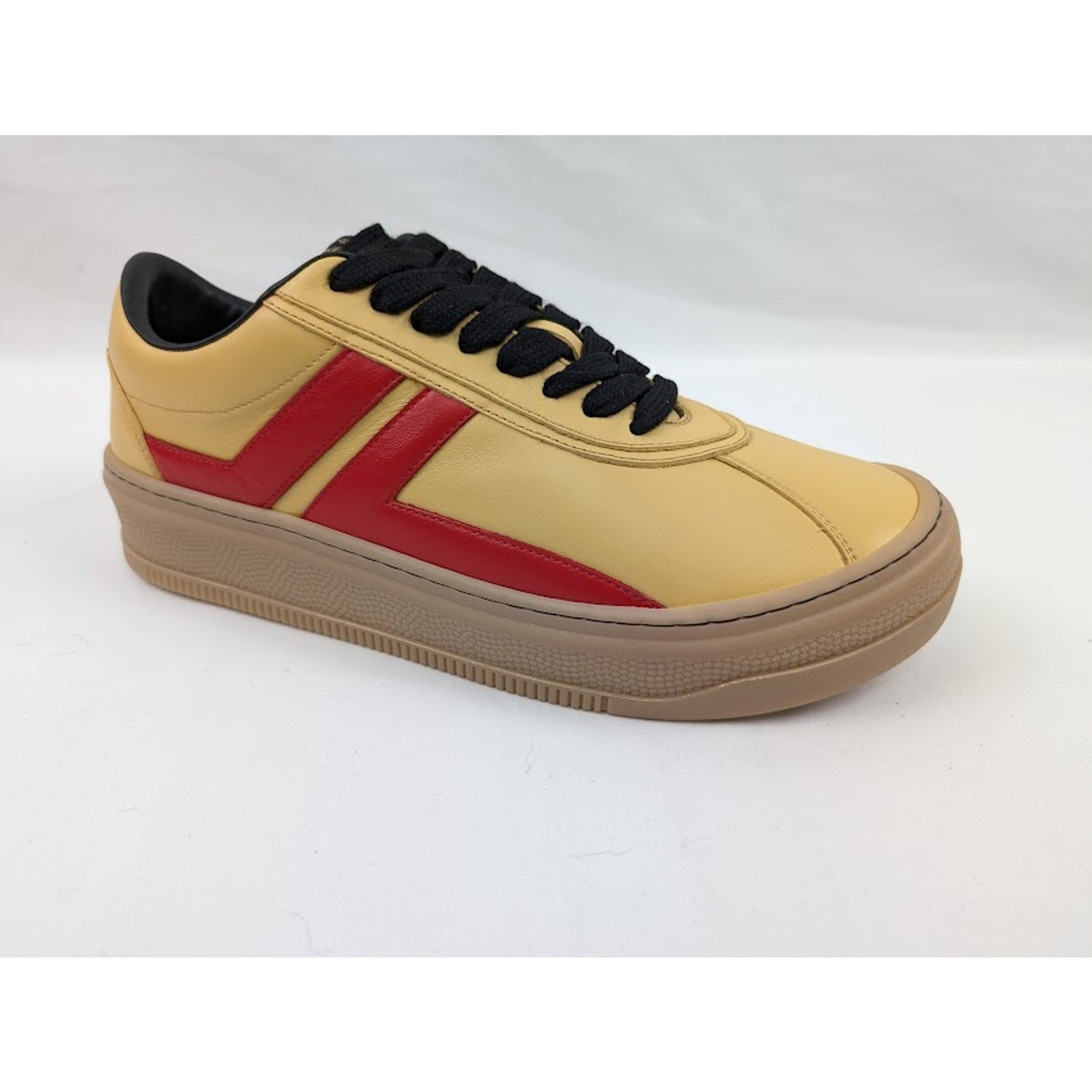 SAOLA Sneakers basse Lanvin X Future suola alta giallo rosso brillante nuove con etichette 41