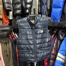 Size 1 (S) - Mens Moncler GUI Down Vest Gilet Navy 