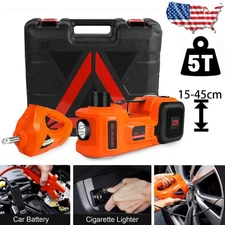 Electric Car Jack 5 Ton 12V Hydraulic Floor Jack Kit w/Electric Impact Wrench US