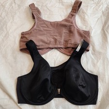 Set Of 2 DELIMIRA 36DD Front Closure Full Coverage Underwire Unlined Bra