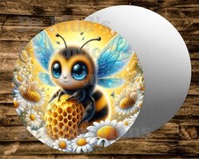 BEE HONEY Metal Round Sign Wreaths Crafts  miniatures