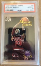 1996 97 TOPPS NBA STARS FINEST PARALLEL MICHAEL JORDAN #24 PSA 10 GEM MINT SP!!!