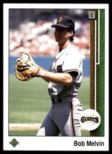 Bob Melvin 1989 Upper Deck #NNO Giants MLB READ FREE SHIPPING AutographDen