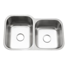 Houzer STE-2300SR Eston 31-1/4" Undermount Double Basin Stainless - Stainless