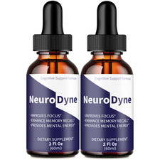 Neurodyne Drops, Official Neurodyne Brain Health Supplement Droppers 2 Pack 
