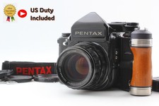 Late N MINT w/ Grip Strap  Pentax 67 TTL Mirror UP  SMC T 105mm from JAPAN