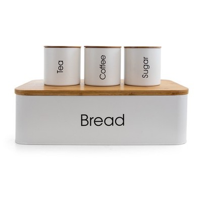 Megachef Mg-318 Kitchen Food Storage And Organization 4 Piece Canister Set In