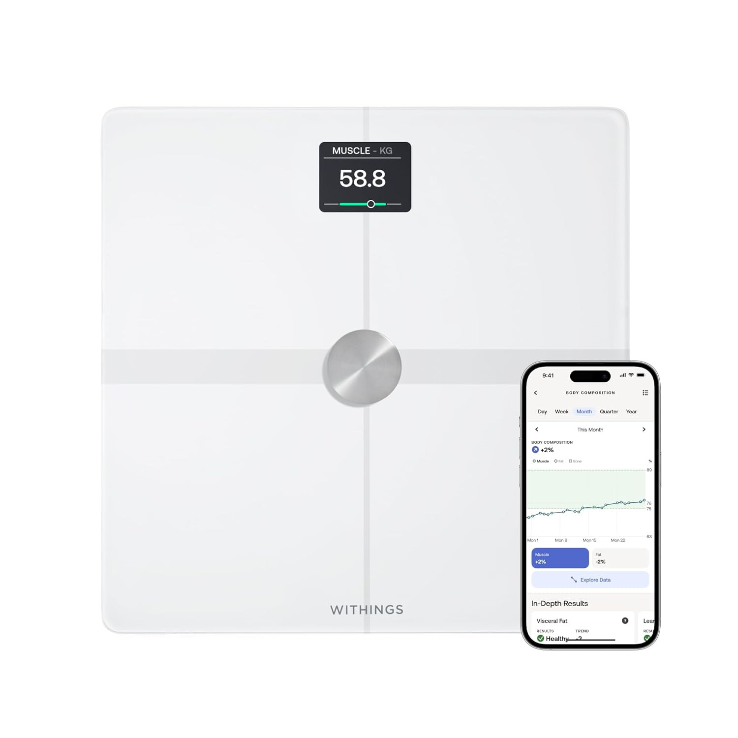 Bilancia Pesapersone WIFI Withings Body Smart per Tutta la Famiglia