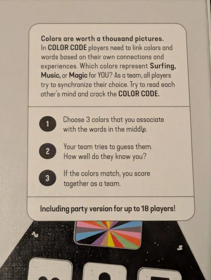 Color Code Board Game Chili Games 2020 Color Word Matching Game SEALED CONTENTS - Image 3 of 4