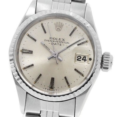 ROLEX Oyster perpetual date 6517 WG bezel Cal.1161 Automatic Ladies Watch_962755