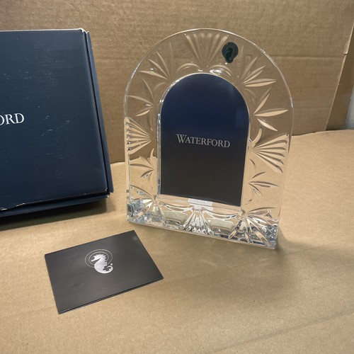 RARE- NEW Waterford Crystal Arch Picture Frame 4x6 #40027979 - New In Box - Picture 2 of 10