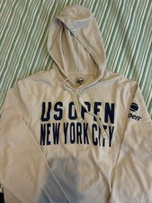 US Open Tennis NYC 47 Brand Pique Hoodie Mens M Excellent Condition
