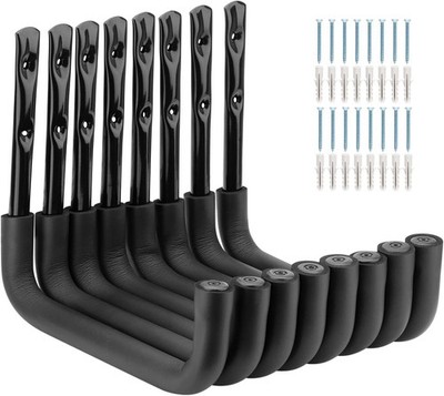 8 Pack Ladder Hooks 9.8Inch Garage Storage Utility Hook Heavy Duty Wall Mounted