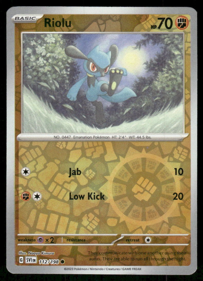 Riolu 112/198 - Scarlet & Violet - Reverse Holo Common NM