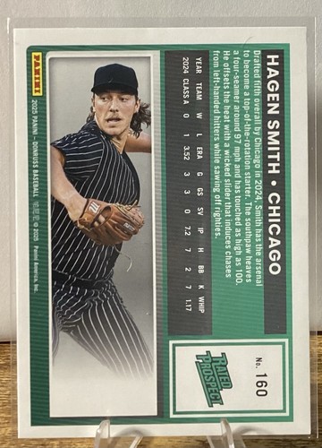 Hagen Smith 2025 Panini Donruss - Rated Prospects #160 Rockets 🚀 (RC) White Sox - Picture 2 of 2