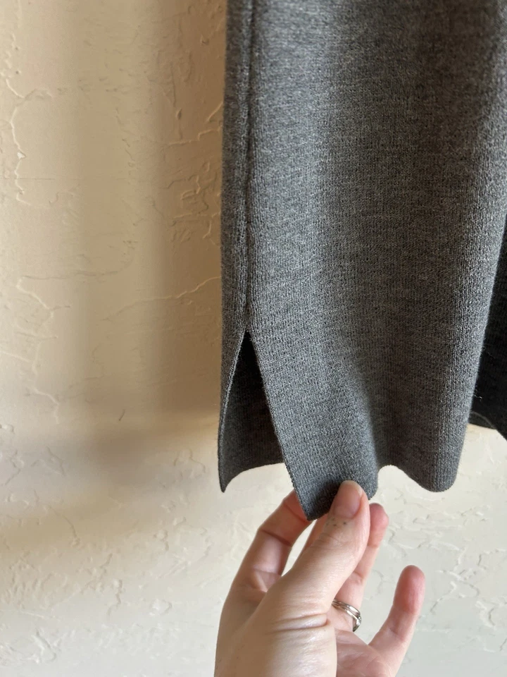 Eileen Fisher 100% Wool Sleeveless Long Top Tank P S Minimal Luxury Classic Gray - Image 4 of 4